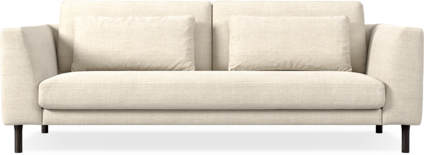 Willow - 3-sits soffa, hel dyna, fast klädsel - Beige