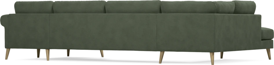 Bridge - 3-sits soffa med divan vänster och schäslong höger - Grön
