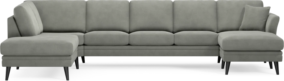 Eden - 3-sits soffa med divan vänster och schäslong höger - Grå