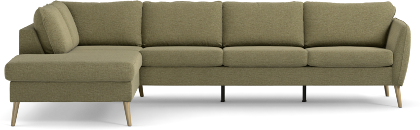 County - 3-sits soffa med divan vänster - Grön