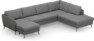 County - 3-sits soffa med schäslong vänster och divan höger - Grå