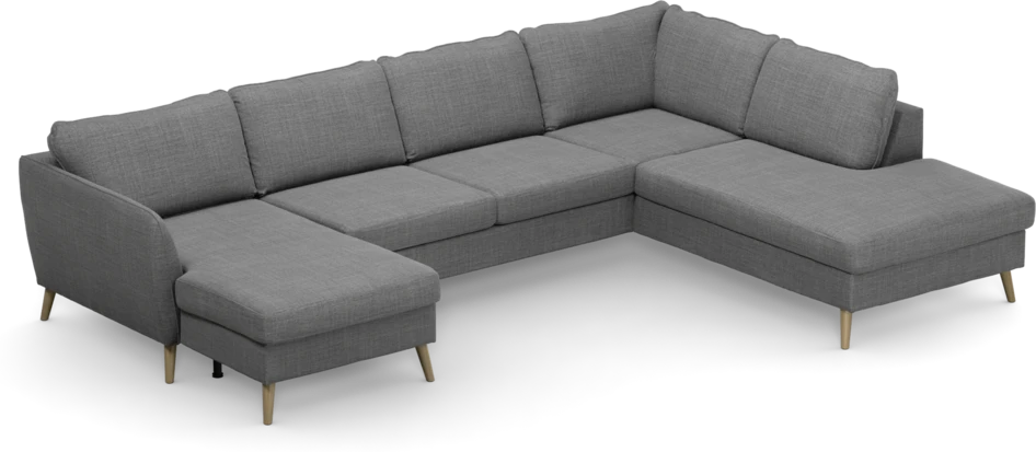County - 3-sits soffa med schäslong vänster och divan höger - Grå