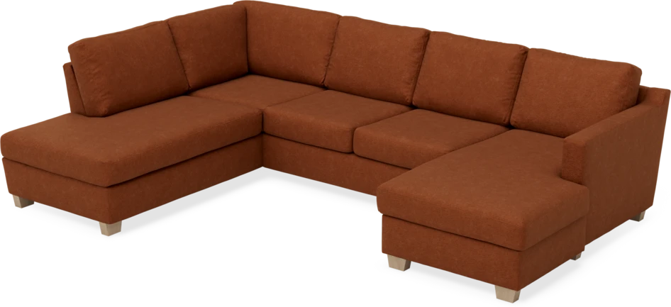 Friday - 3-sits soffa med divan vänster och schäslong höger - Orange