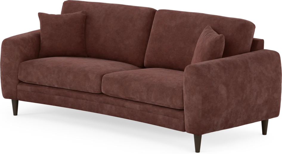 Eden - 2,5-sits soffa svängd - Röd