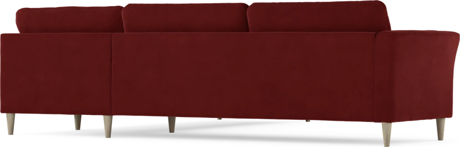 Bridge - Hörnsoffa, 3+3-sits - Röd