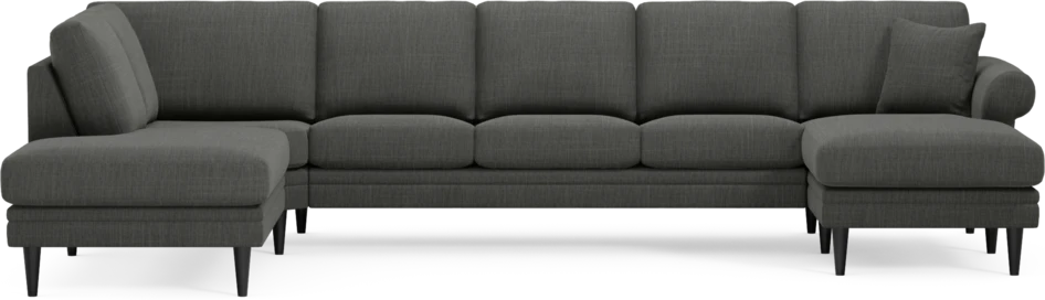 Eden - 3-sits soffa med divan vänster och schäslong höger - Grå