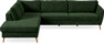 County - 2,5-sits soffa med divan vänster - Grön