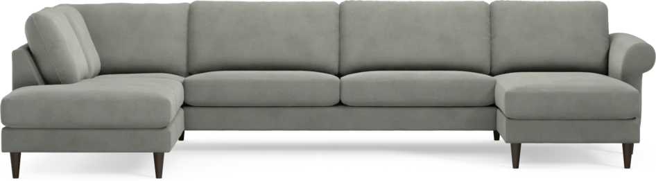 Bridge - 3-sits soffa med divan vänster och schäslong höger - Grå