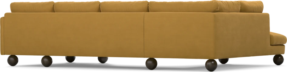 Madison - 2-sits soffa med divan vänster och schäslong höger - Gul