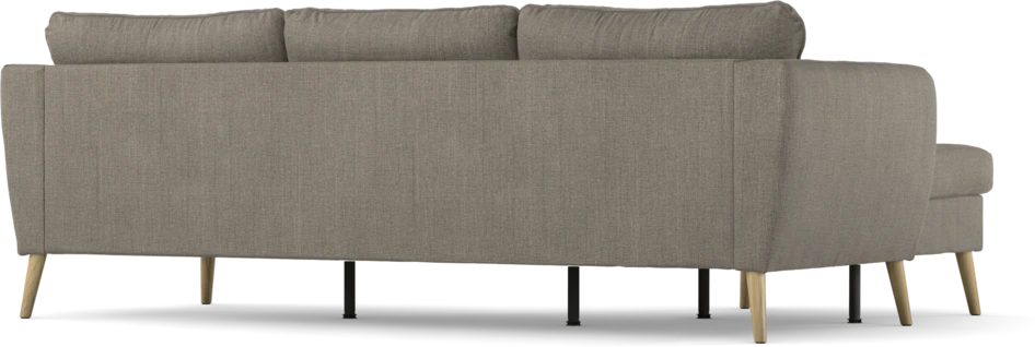 County - 3-sits soffa med flyttbar schäslong - Brun