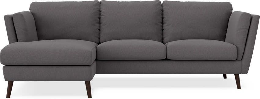 Madison Lux - 2-sits soffa med schäslong vänster - Grå