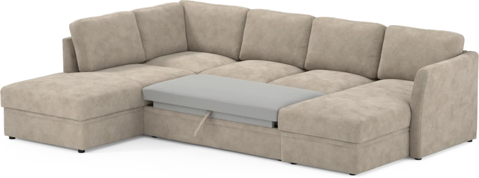 Öland - Bäddsoffa med divan vänster och schäslong höger - Beige