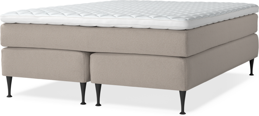 Delux Sense - Kontinentalsäng, dubbelsäng med bäddmadrass - Beige