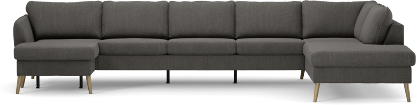 County - 4-sits soffa med schäslong vänster och divan höger - Brun