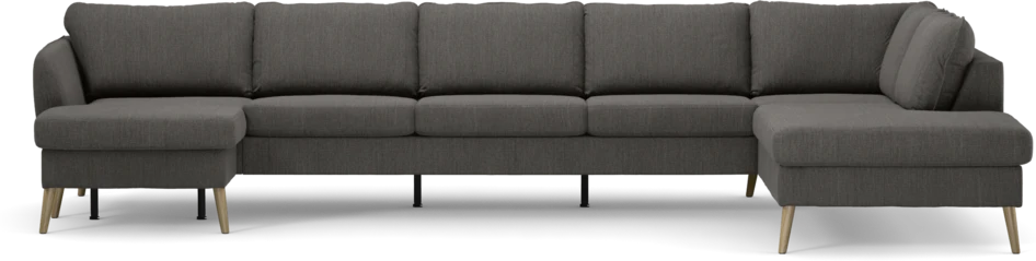 County - 4-sits soffa med schäslong vänster och divan höger - Brun