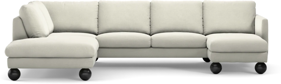 Madison Lux - 2-sits soffa med divan vänster och schäslong höger - Vit