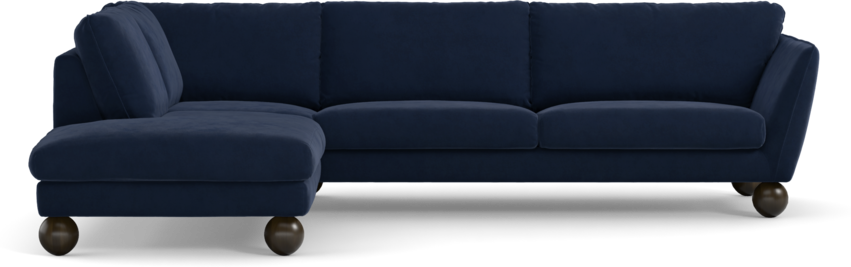 Madison - 3-sits soffa med divan vänster - Blå