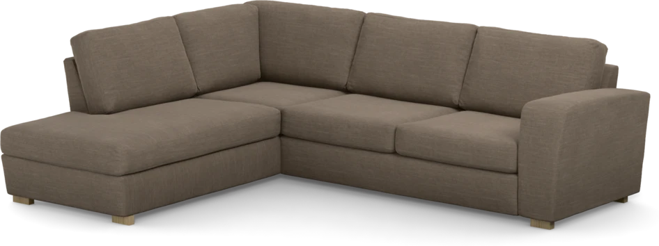 Friday - 2,5-sits soffa med divan vänster - Brun