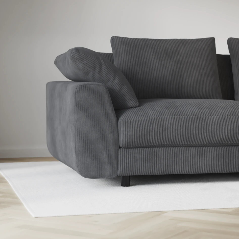 Amie - 4-sits soffa - Grå