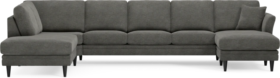 Eden - 3-sits soffa med divan vänster och schäslong höger - Grå