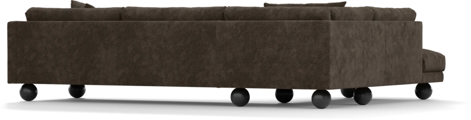 Harper - 3-sits soffa med divan vänster - Brun