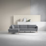 County - 2,5-sits soffa med divan vänster - Grå