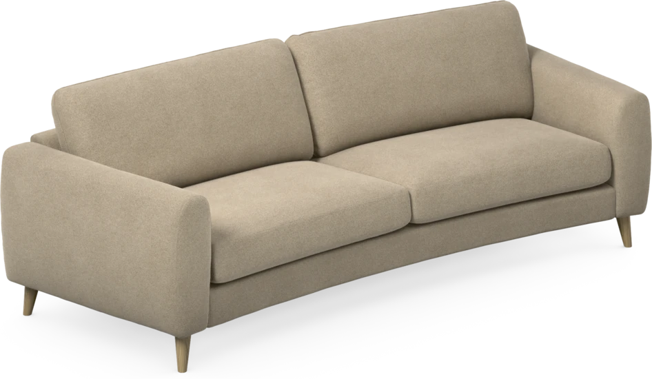Bridge - 3-sits soffa svängd - Beige