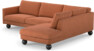 Madison Lux - 3-sits soffa med divan höger - Orange