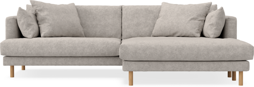 Harper - 4-sits med schäslong XL höger - Grå