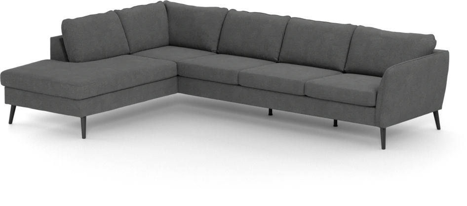 County - 3-sits soffa med divan vänster - Grå