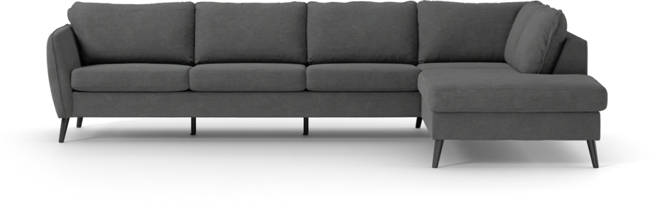 County - 3-sits soffa med divan höger - Grå