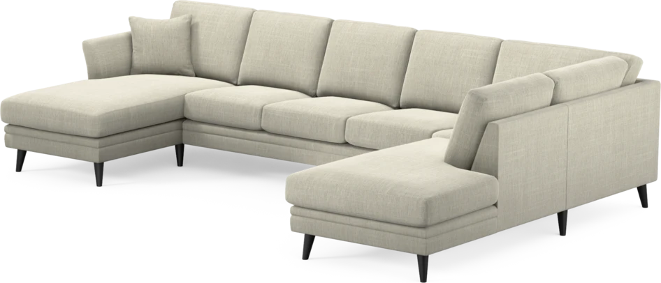 Eden - 3-sits soffa med schäslong vänster och divan höger - Beige