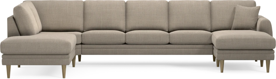 Eden - 3-sits soffa med divan vänster och schäslong höger - Beige