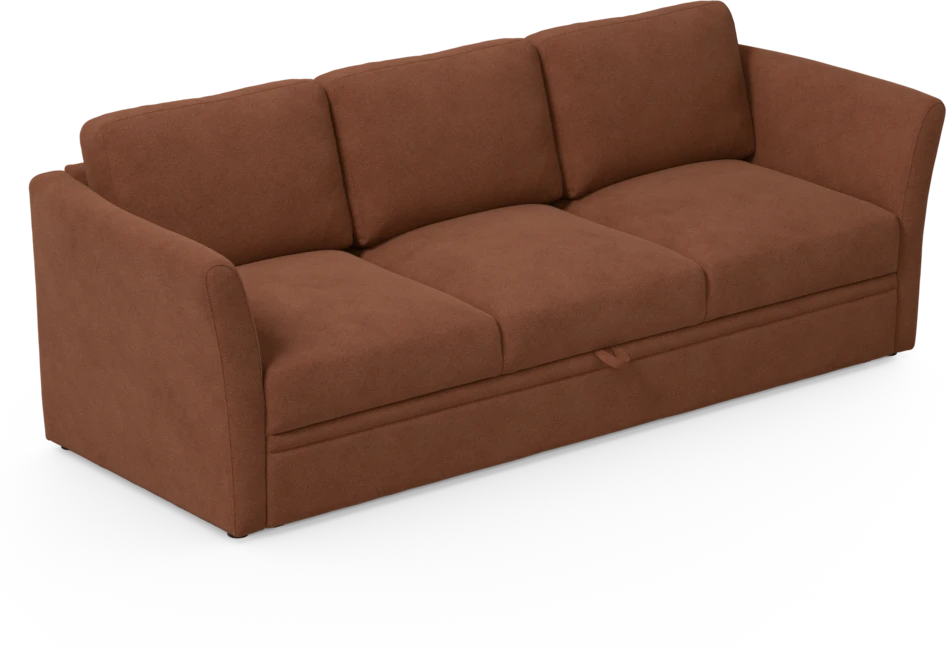 Öland - Bäddsoffa 3-sits, längsbäddad - Orange