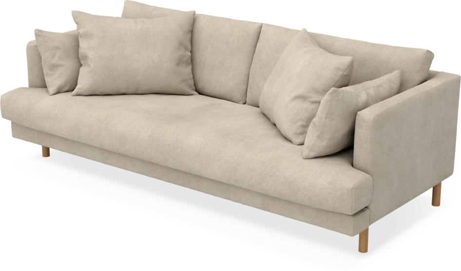Harper - 3-sits soffa, hel dyna - Beige