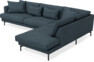 Harper - 3-sits soffa med divan höger - Blå
