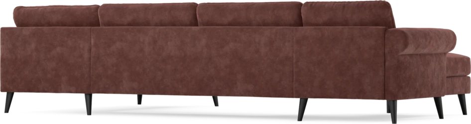 Bridge - 3-sits soffa med schäslong vänster och divan höger - Röd