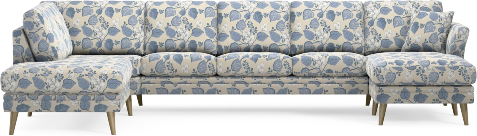 Eden - 3-sits soffa med divan vänster och schäslong höger - Flerfärgad