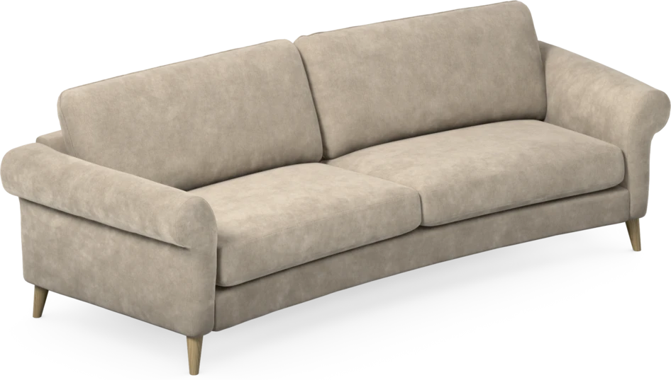 Bridge - 3-sits soffa svängd - Beige