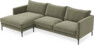 Impression Delux - 3-sits soffa med schäslong vänster - Grön