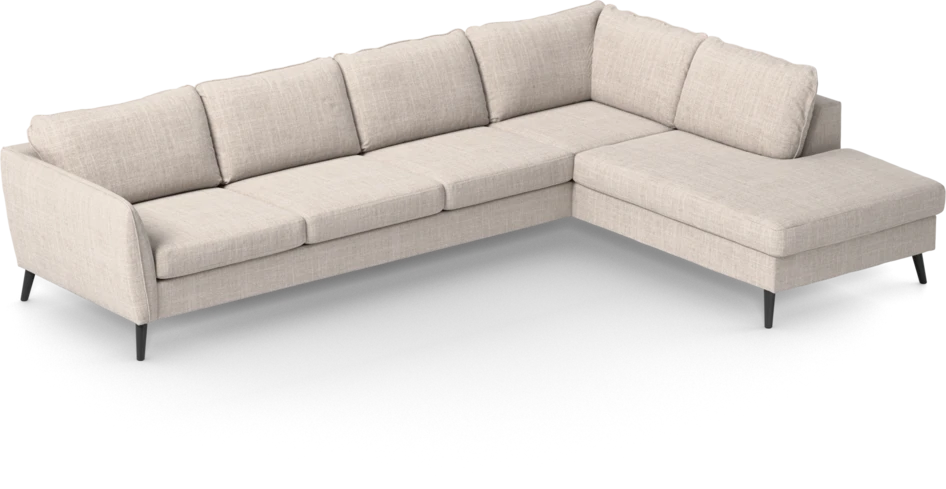 County - 3-sits soffa med divan höger - Beige