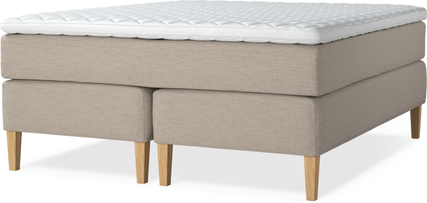 Delux Dream - Kontinentalsäng, dubbelsäng med bäddmadrass - Beige