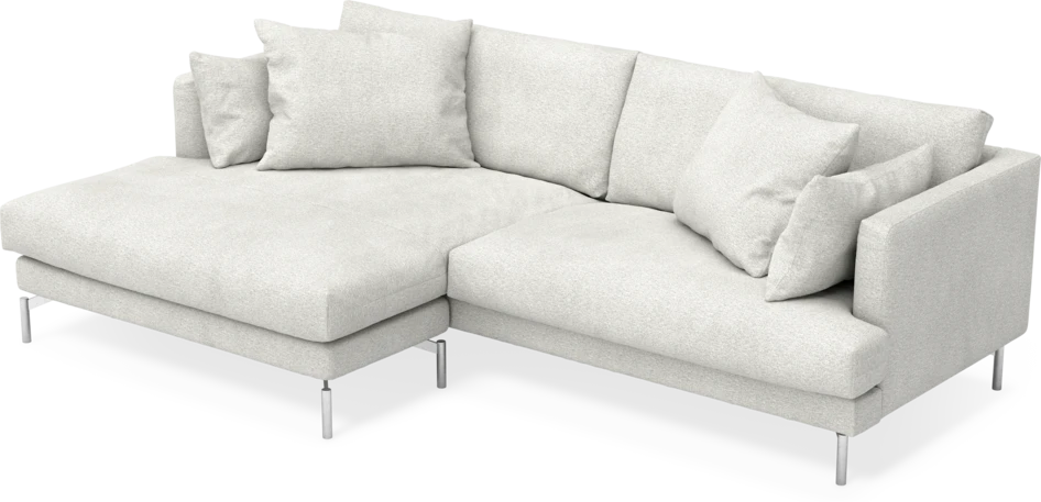 Harper - 4-sits med schäslong XL vänster - Vit