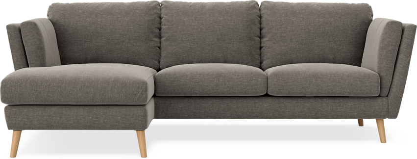 Madison Lux - 2-sits soffa med schäslong vänster - Grå