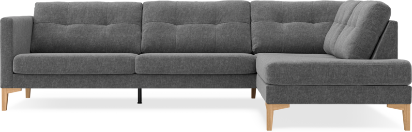 Rio - 3-sits soffa med divan höger - Grå