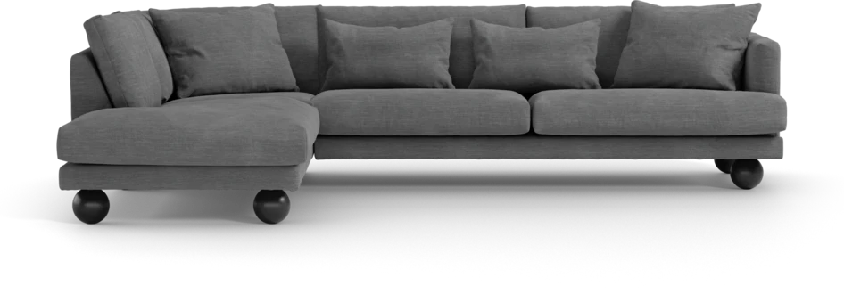 Harper - 3-sits soffa med divan vänster - Grå