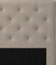 Delux Pikerad Låg - Sänggavel, 90-210 cm - Beige