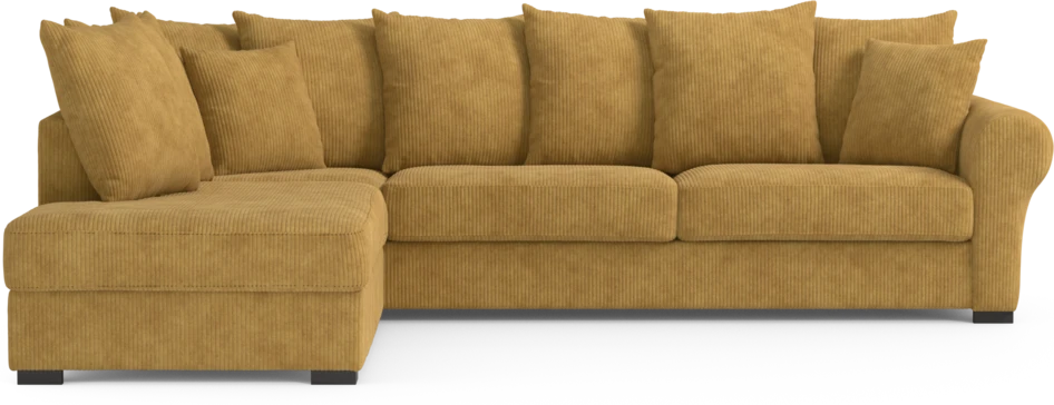Town - 3-sits soffa med divan vänster - Gul