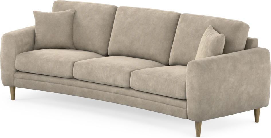 Eden - 3-sits soffa svängd - Beige