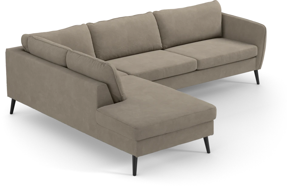 County - 2,5-sits soffa med divan vänster - Beige